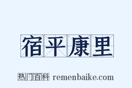 宿平康里是什么意思的图片
